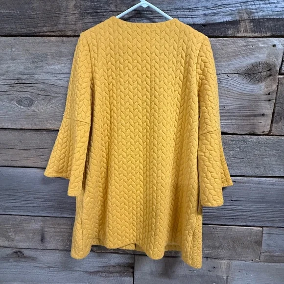 TMHL Anthropologie quilted bell sleeve lightweight jacket, M, dark mustard colo - Picture 6 of 6